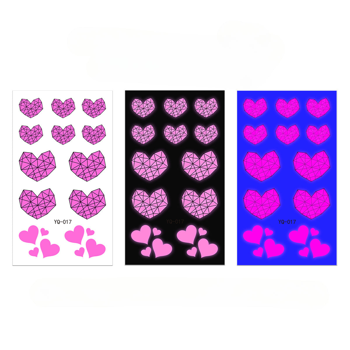 Wholesale Love Night Glow Powder Fluorescent Tattoo Stickers